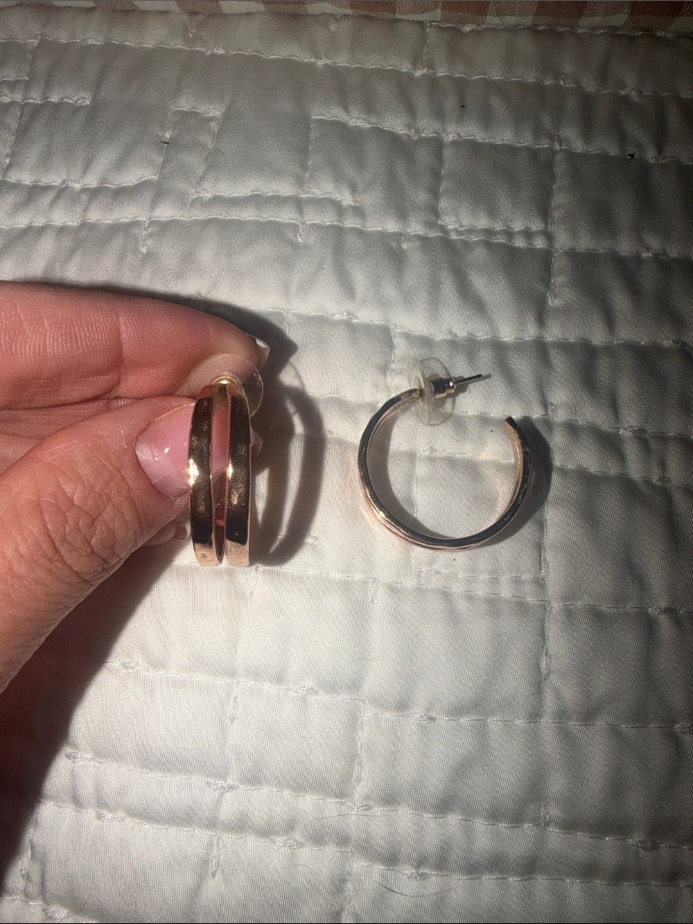 Kendra Scott Rose Gold Double-Band Hoop Earrings